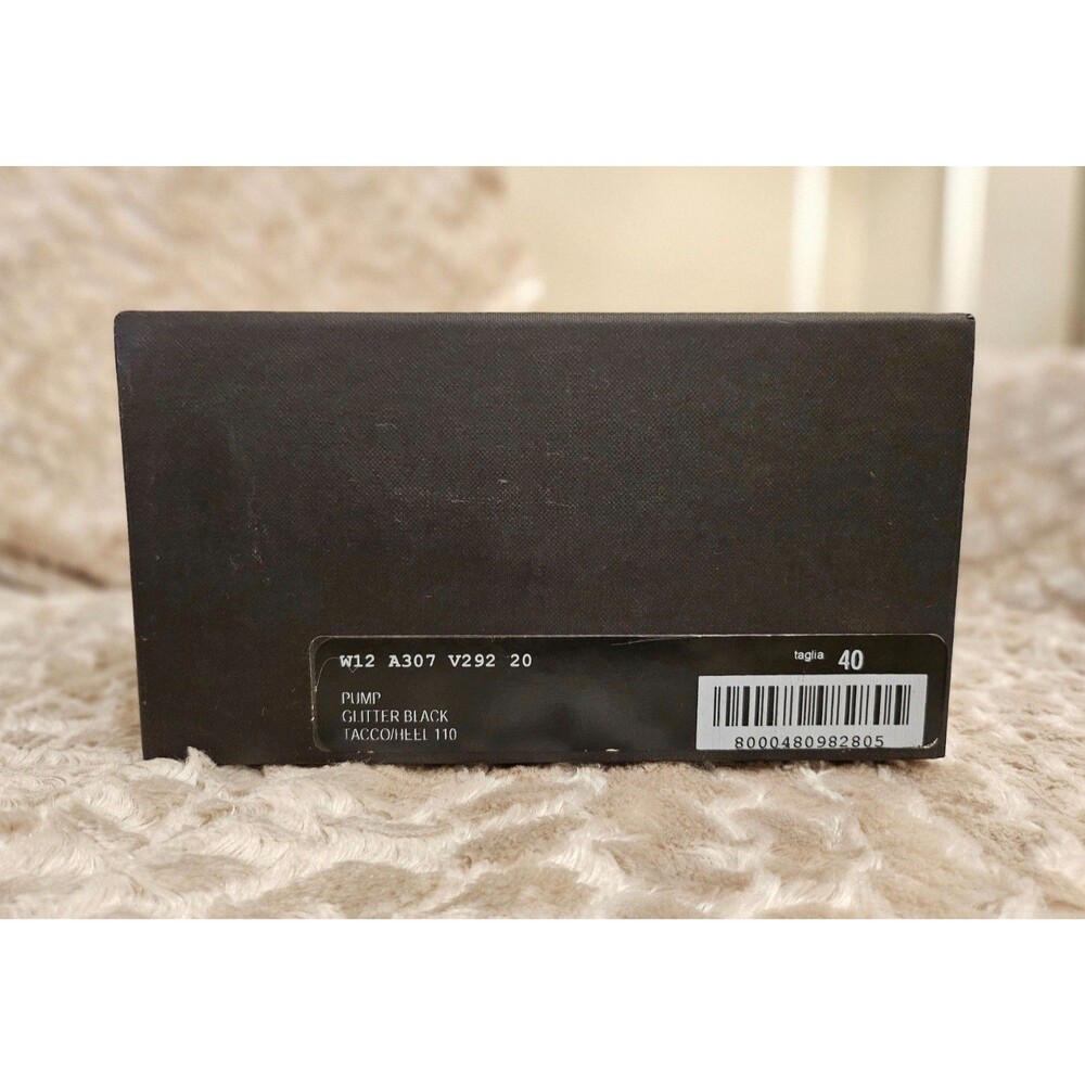 Dsquared2 Decollette black glitter stilettos, size IT 40, US 9, NIB - Picture 14 of 16